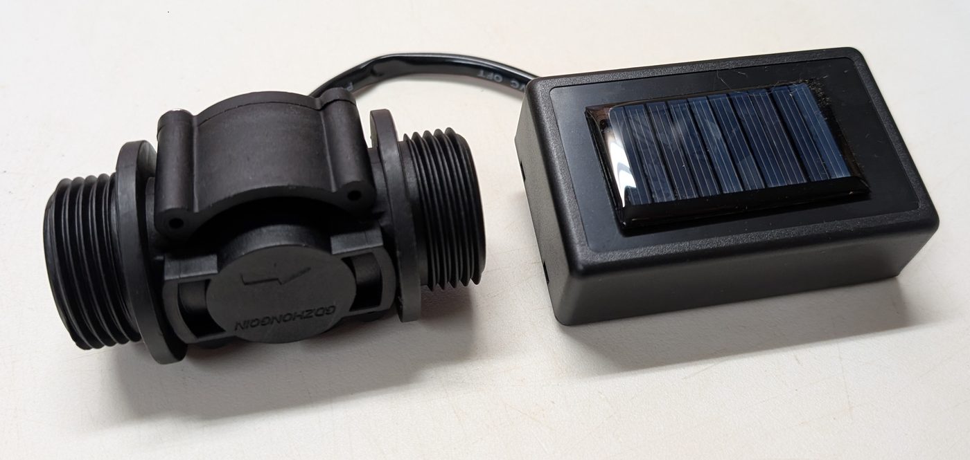 iFlow Aware inline flow sensor and solar-powered transmitter